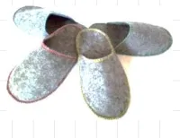 тапочки в ассортименте, с цветным кантом, серые, жар-банька 