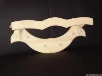 полка фигурная №1, 1м массив сосны без покрытия, ирб