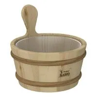 кадушка sawo 340-ep, 4 л, с пластиковой вставкой, сосна