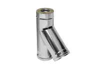 тройник феррум утепленный угол 135° нержавеющий (430/0,8мм)/зеркальный, ф150/210, по воде