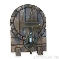 светильник настенный №2 "бочонок" массив сосны старение, палисандр, ирб