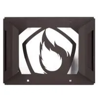 дверца сталь-мастер для банных печей пламя коричневая (со стеклом)