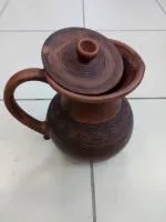 кувшин глиняный 3л, с орнаментом, ручная работа, шд