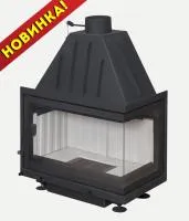 топка каминная альфа 700 r два стекла правая, патрубок ф200, экокамин 