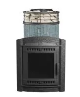 печь для бани прометалл атмосфера l в ламелях талькохлорит + сетка с тоннелем new