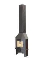 печь-камин мюнхен пристенно-угловой компакт графит экокамин