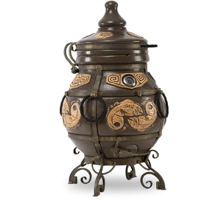 тандыр экотандыры шар черный, откидная крышка