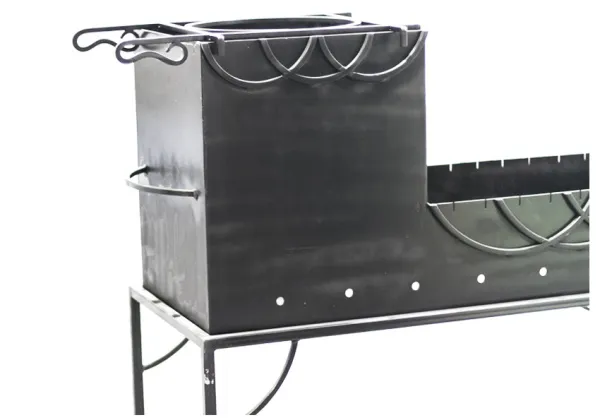 мангал м-09, 130*123*44см, антрацит. дачный эксперт