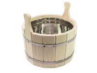 шайка 10л с нержавеющей вставкой, банный эксперт