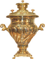 самовар угольный жаровый, 5,5 л, латунный персидский 2003/3